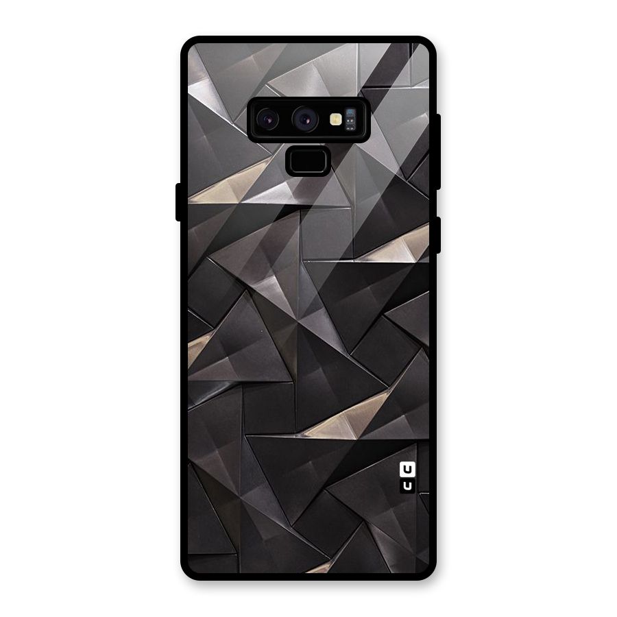 Carved Triangles Glass Back Case for Galaxy Note 9