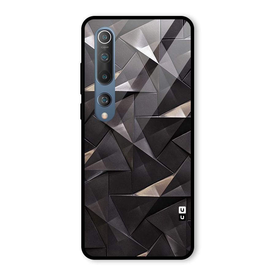Carved Triangles Glass Back Case for Mi 10