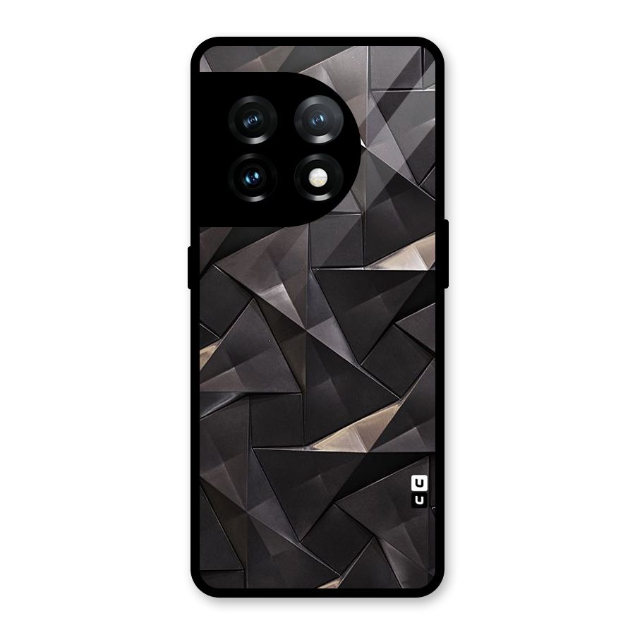 Carved Triangles Glass Back Case for OnePlus 11