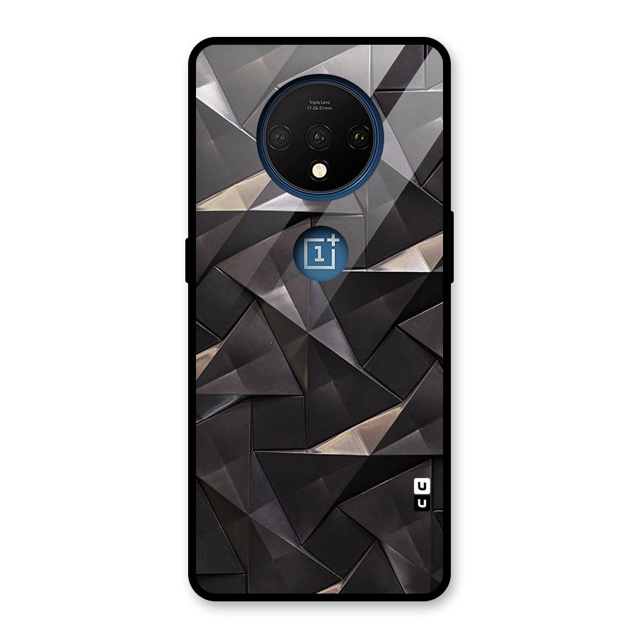 Carved Triangles Glass Back Case for OnePlus 7T