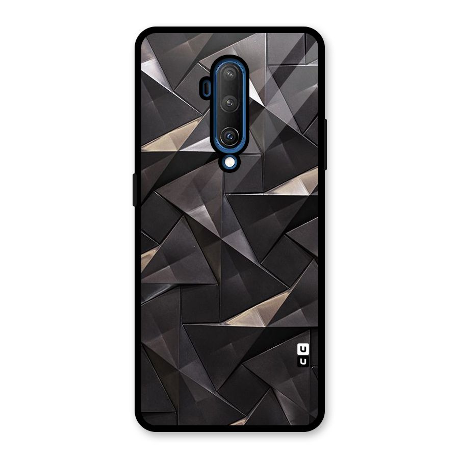 Carved Triangles Glass Back Case for OnePlus 7T Pro
