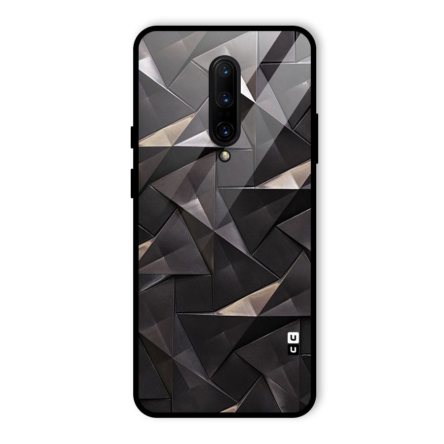 Carved Triangles Glass Back Case for OnePlus 7 Pro