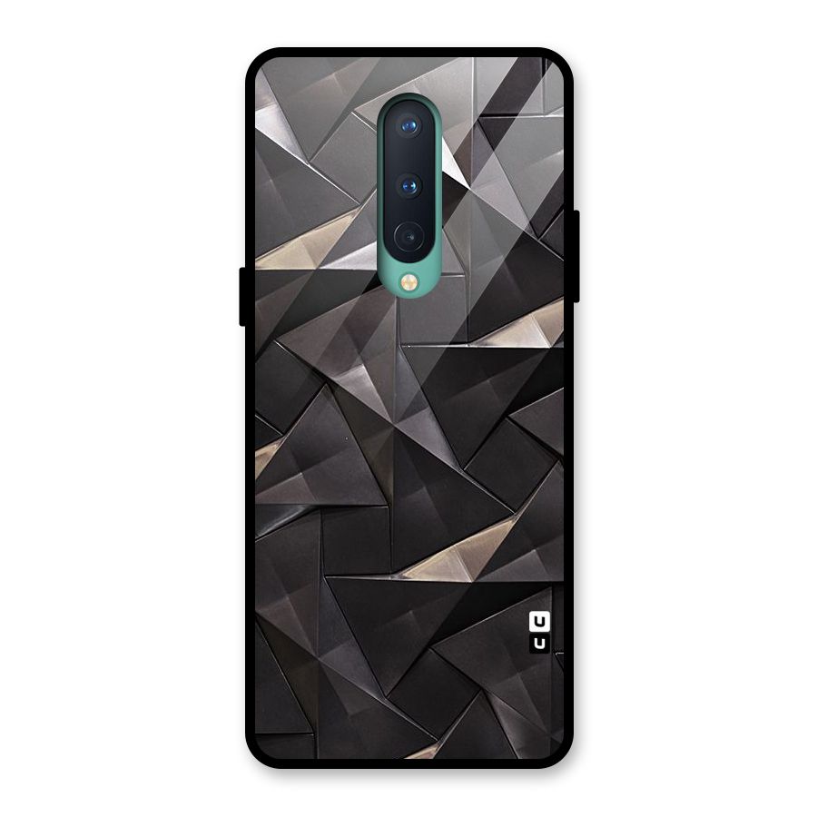 Carved Triangles Glass Back Case for OnePlus 8