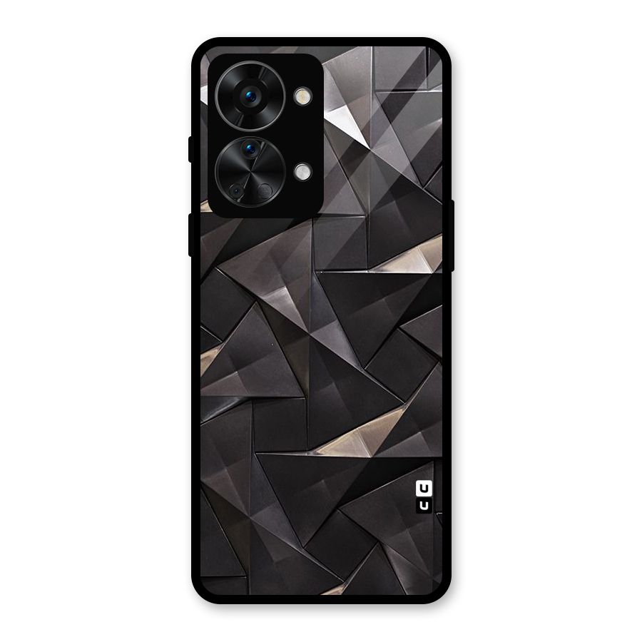 Carved Triangles Glass Back Case for OnePlus Nord 2T