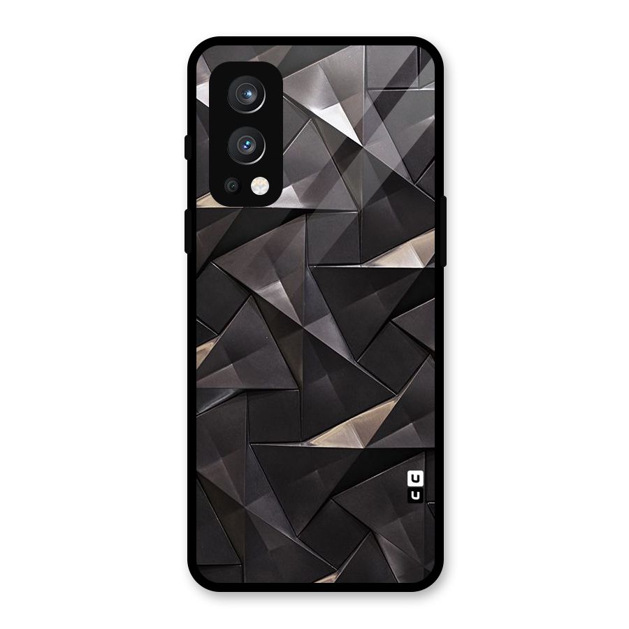 Carved Triangles Glass Back Case for OnePlus Nord 2 5G