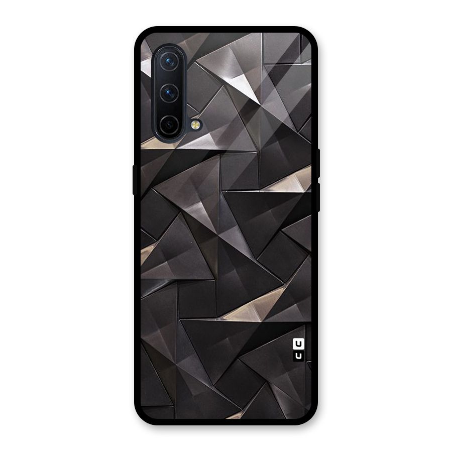 Carved Triangles Glass Back Case for OnePlus Nord CE 5G