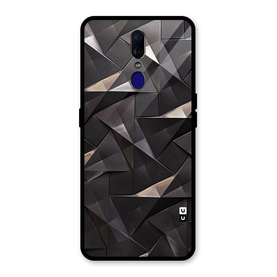 Carved Triangles Glass Back Case for Oppo F11