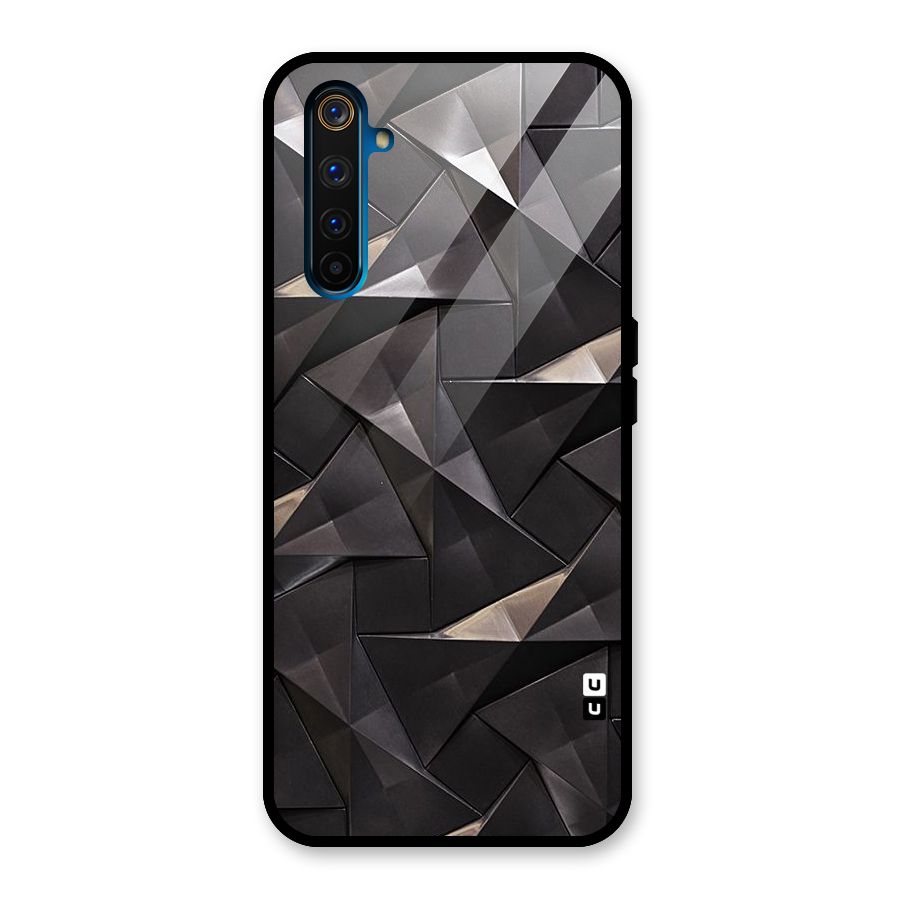 Carved Triangles Glass Back Case for Realme 6 Pro