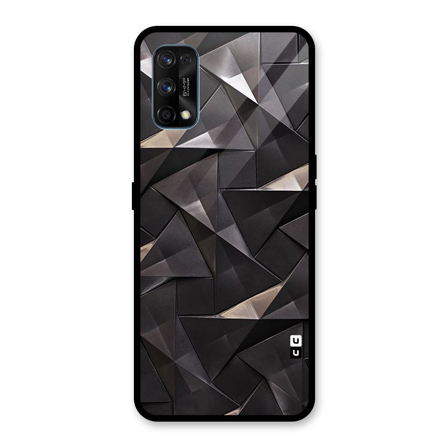 Carved Triangles Glass Back Case for Realme 7 Pro