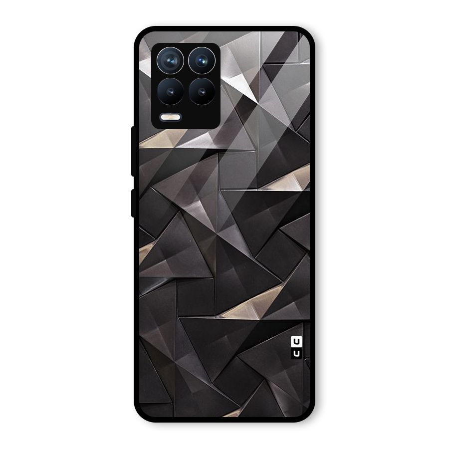 Carved Triangles Glass Back Case for Realme 8