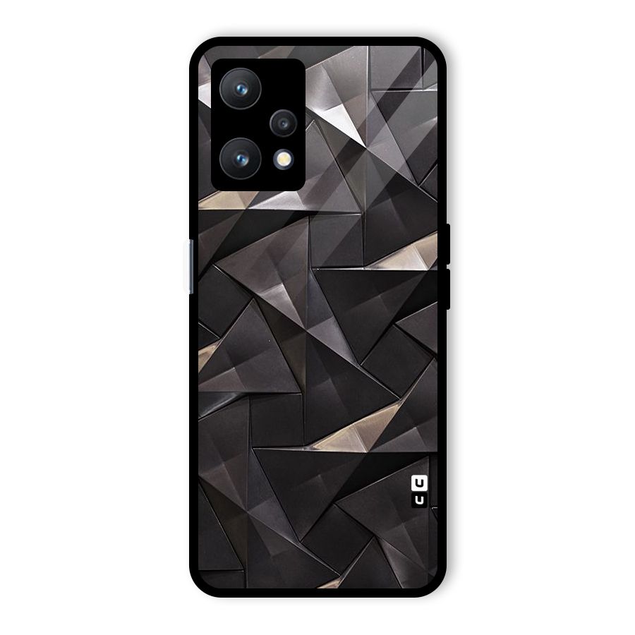 Carved Triangles Glass Back Case for Realme 9 Pro 5G