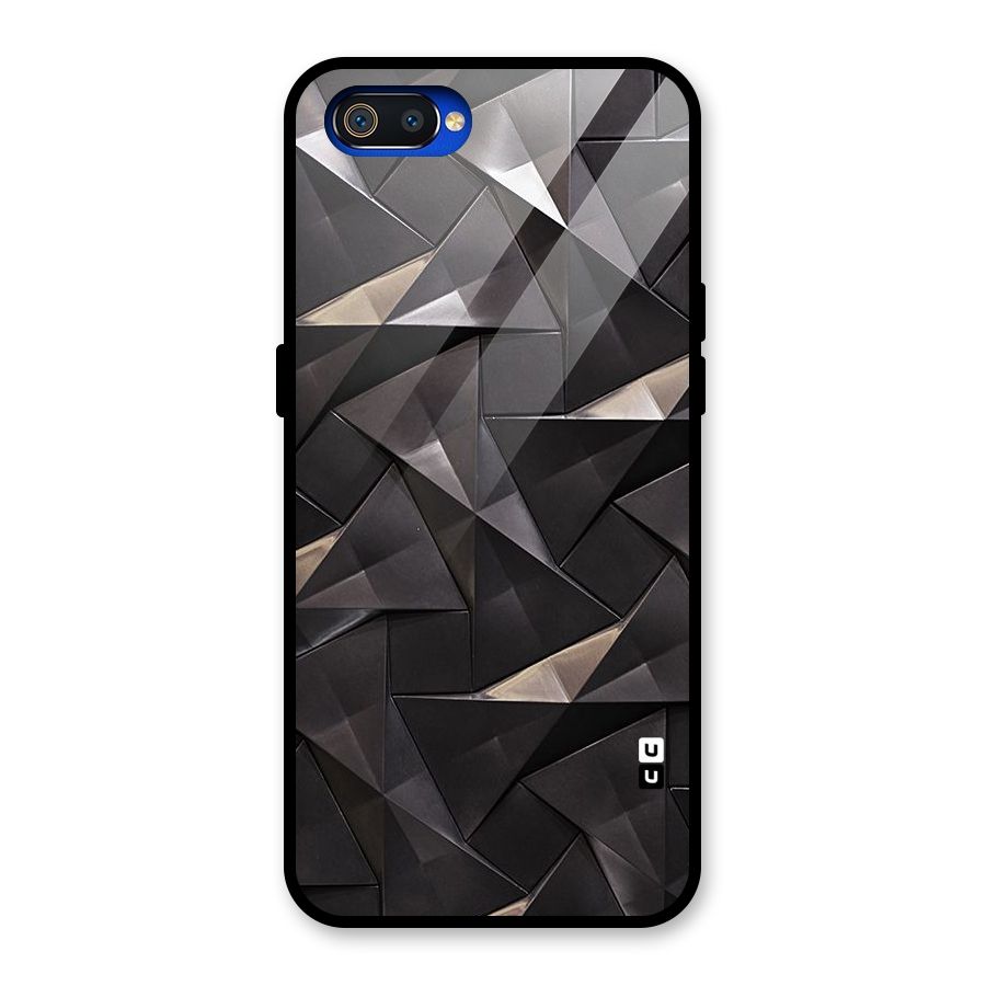 Carved Triangles Glass Back Case for Realme C2