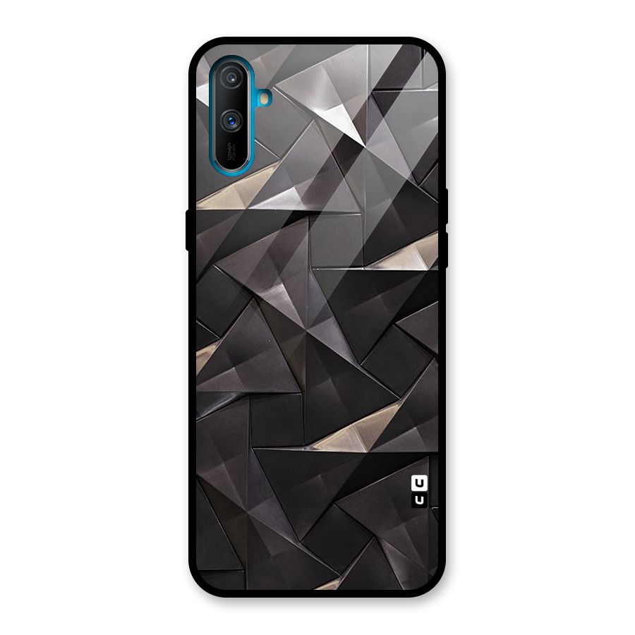 Carved Triangles Glass Back Case for Realme C3
