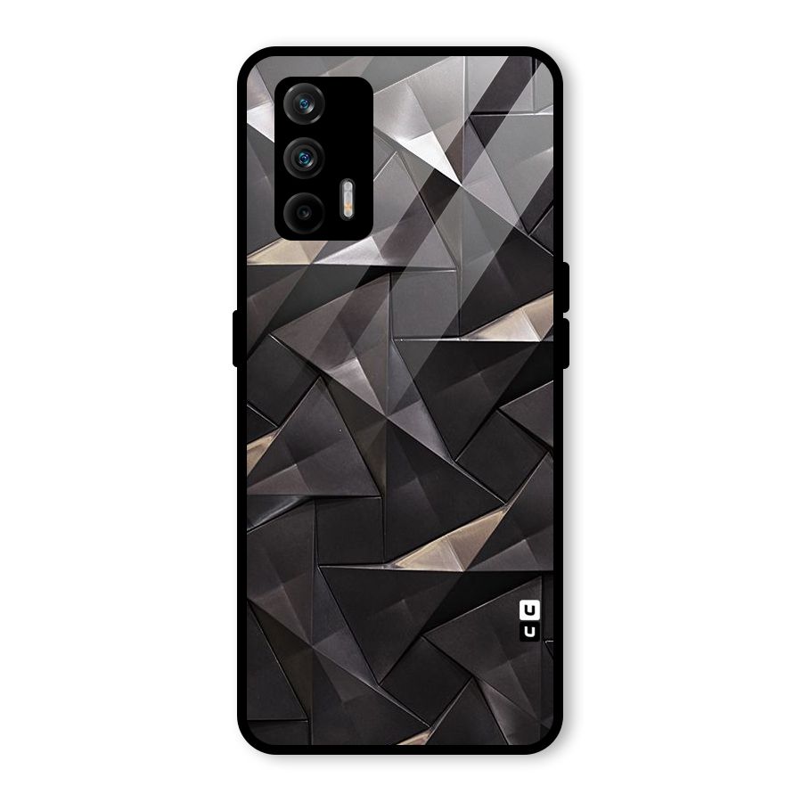 Carved Triangles Glass Back Case for Realme GT 5G