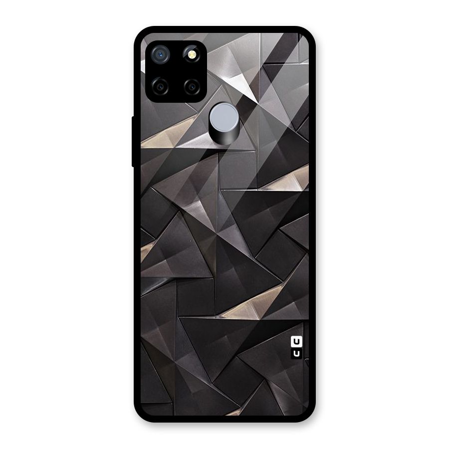 Carved Triangles Glass Back Case for Realme Narzo 20
