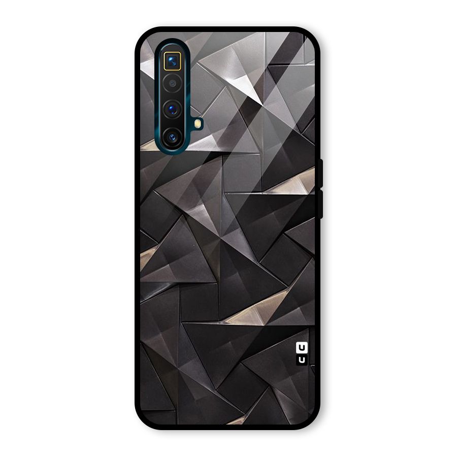 Carved Triangles Glass Back Case for Realme X3 SuperZoom