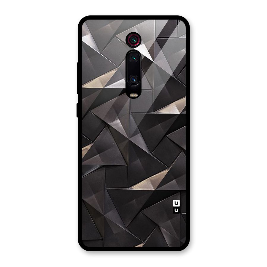 Carved Triangles Glass Back Case for Redmi K20