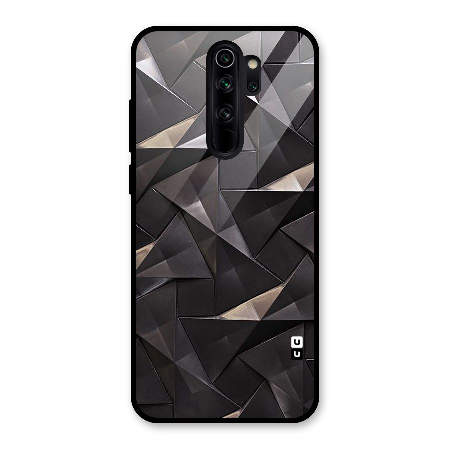 Carved Triangles Glass Back Case for Redmi Note 8 Pro