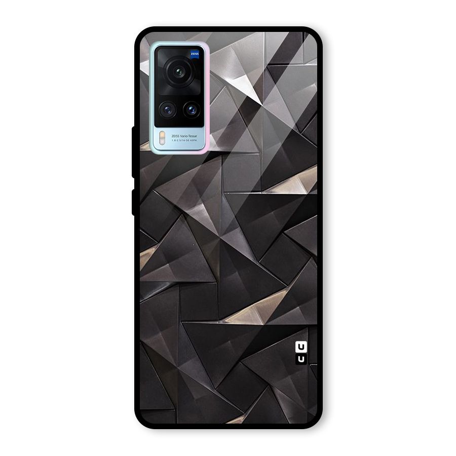 Carved Triangles Glass Back Case for Vivo X60