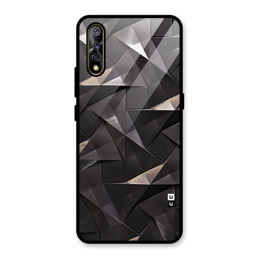Carved Triangles Glass Back Case for Vivo Z1x