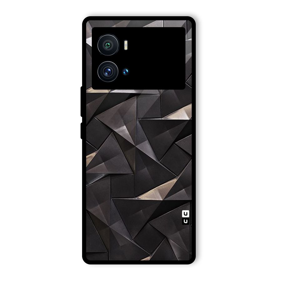 Carved Triangles Glass Back Case for Vivo iQOO 9 Pro