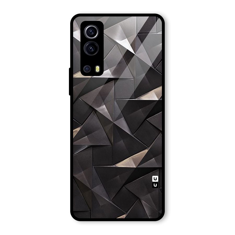 Carved Triangles Glass Back Case for Vivo iQOO Z3