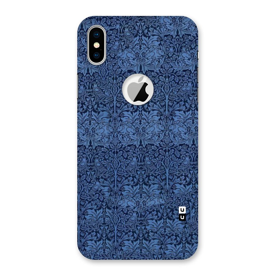 Carving Design Back Case for iPhone XS Logo Cut