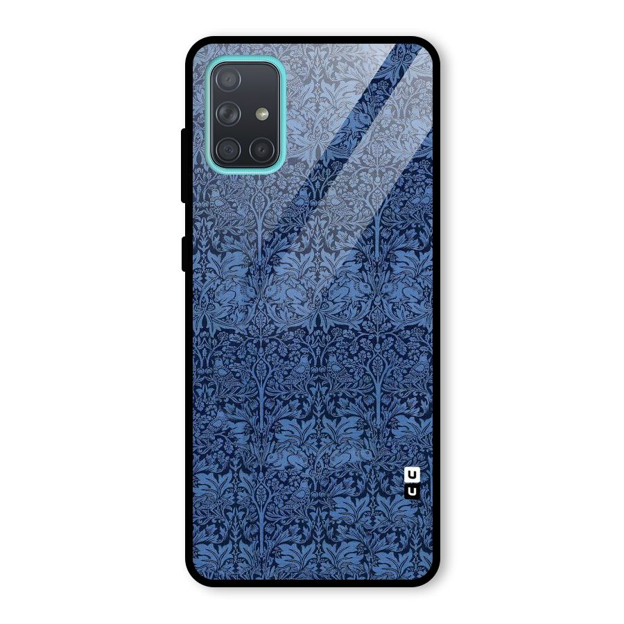 Carving Design Glass Back Case for Galaxy A71