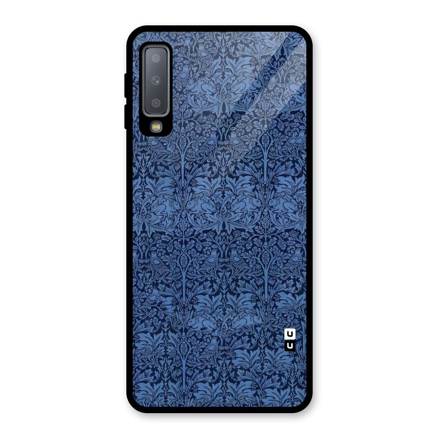 Carving Design Glass Back Case for Galaxy A7 (2018)