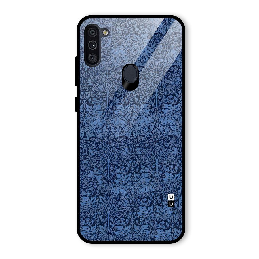 Carving Design Glass Back Case for Galaxy M11