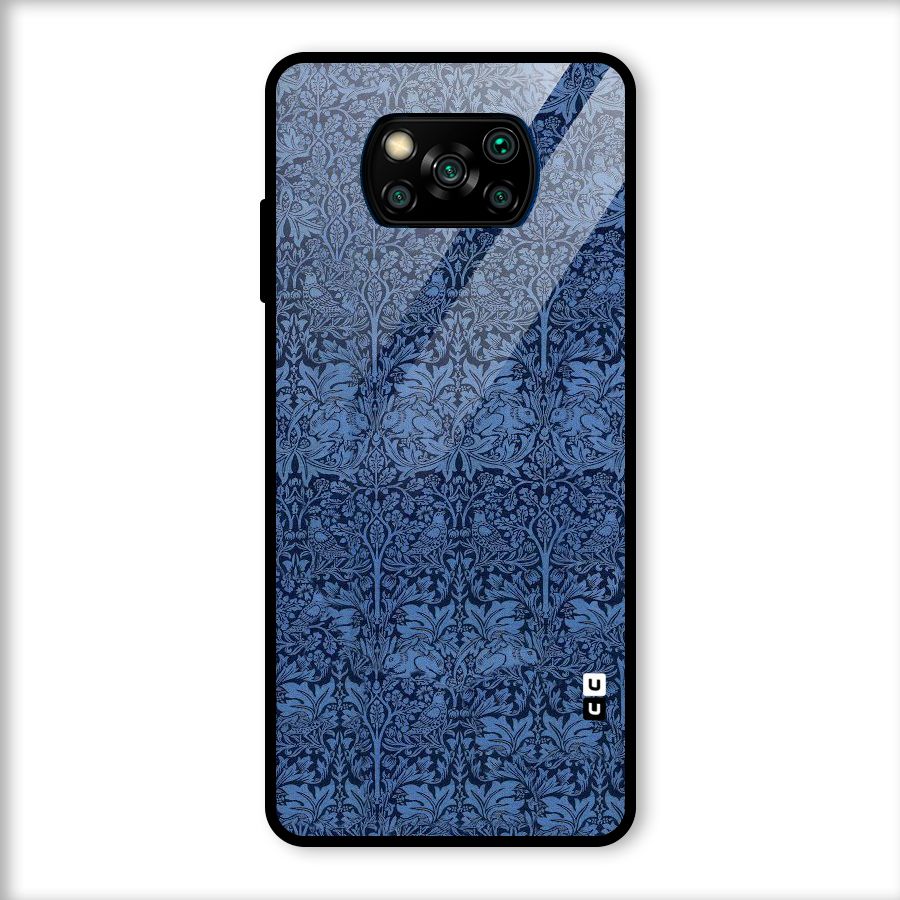Carving Design Glass Back Case for Poco X3
