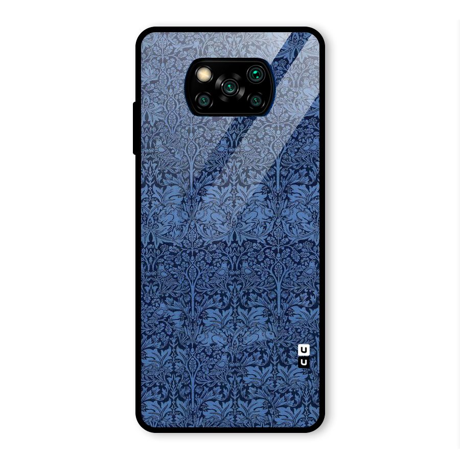 Carving Design Glass Back Case for Poco X3 Pro