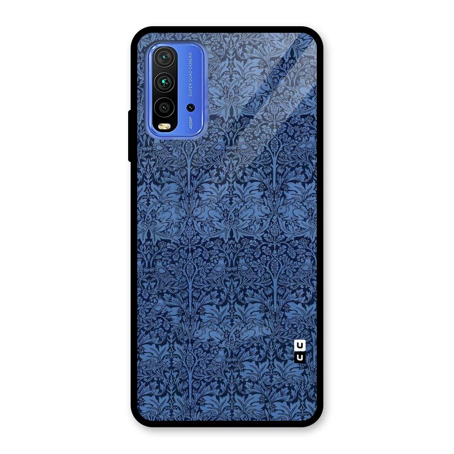 Carving Design Glass Back Case for Redmi 9 Power
