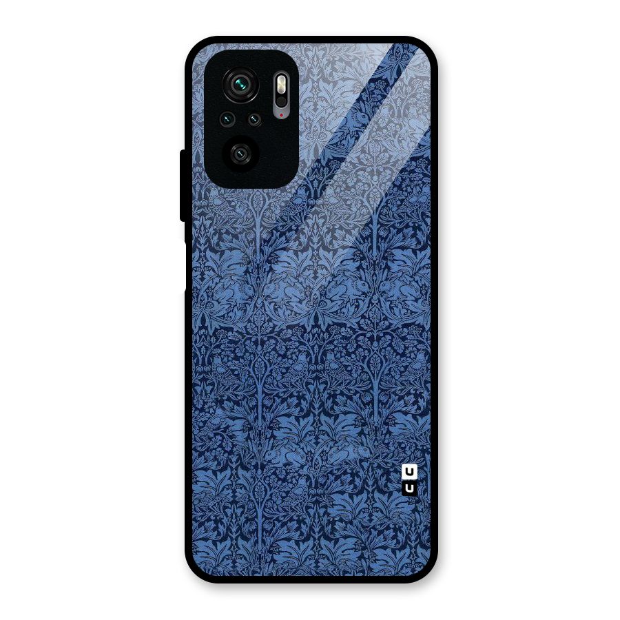 Carving Design Glass Back Case for Redmi Note 10S
