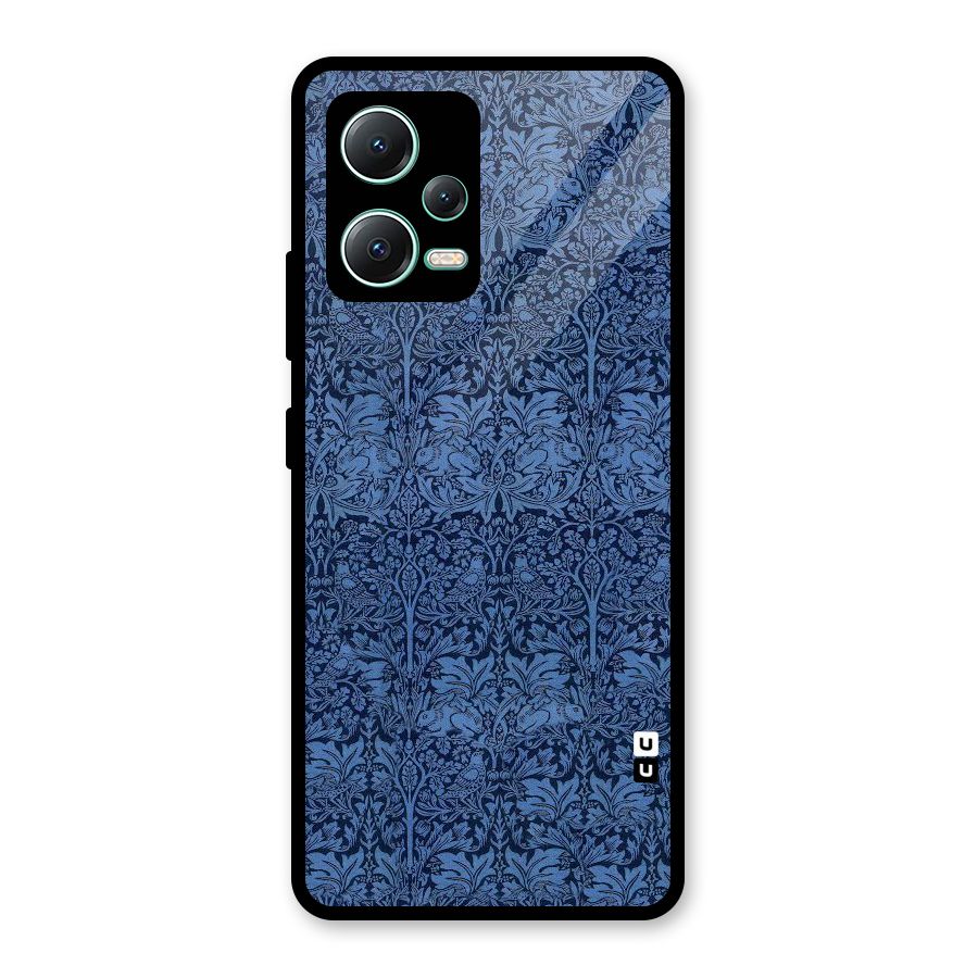 Carving Design Glass Back Case for Redmi Note 12 5G