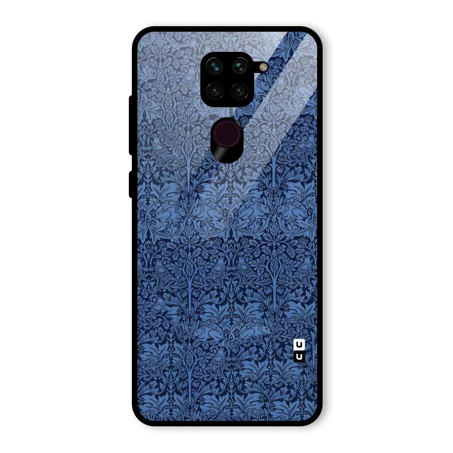 Carving Design Glass Back Case for Redmi Note 9