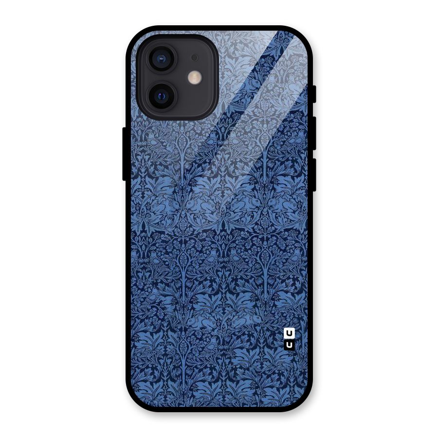 Carving Design Glass Back Case for iPhone 12