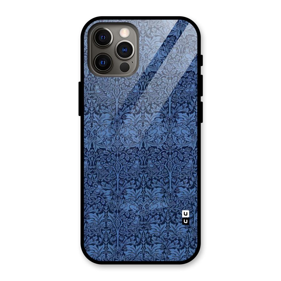 Carving Design Glass Back Case for iPhone 12 Pro