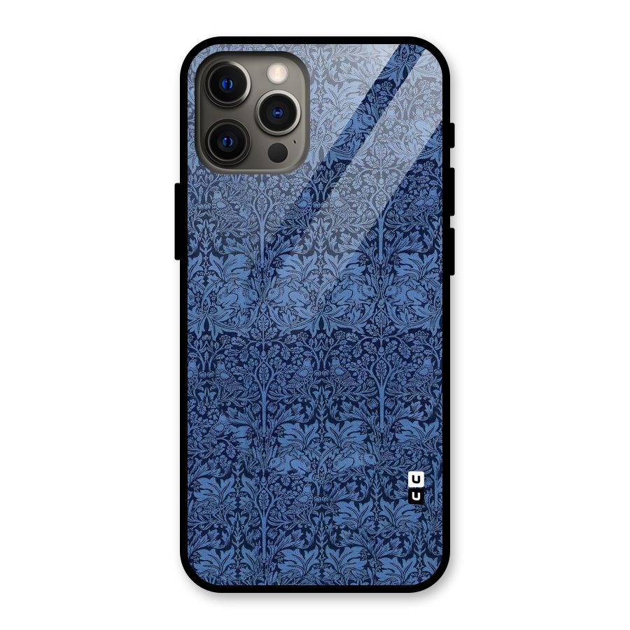Carving Design Glass Back Case for iPhone 12 Pro Max