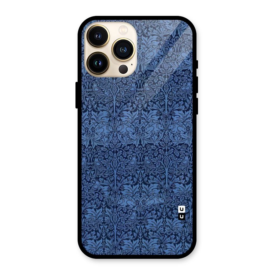 Carving Design Glass Back Case for iPhone 13 Pro Max