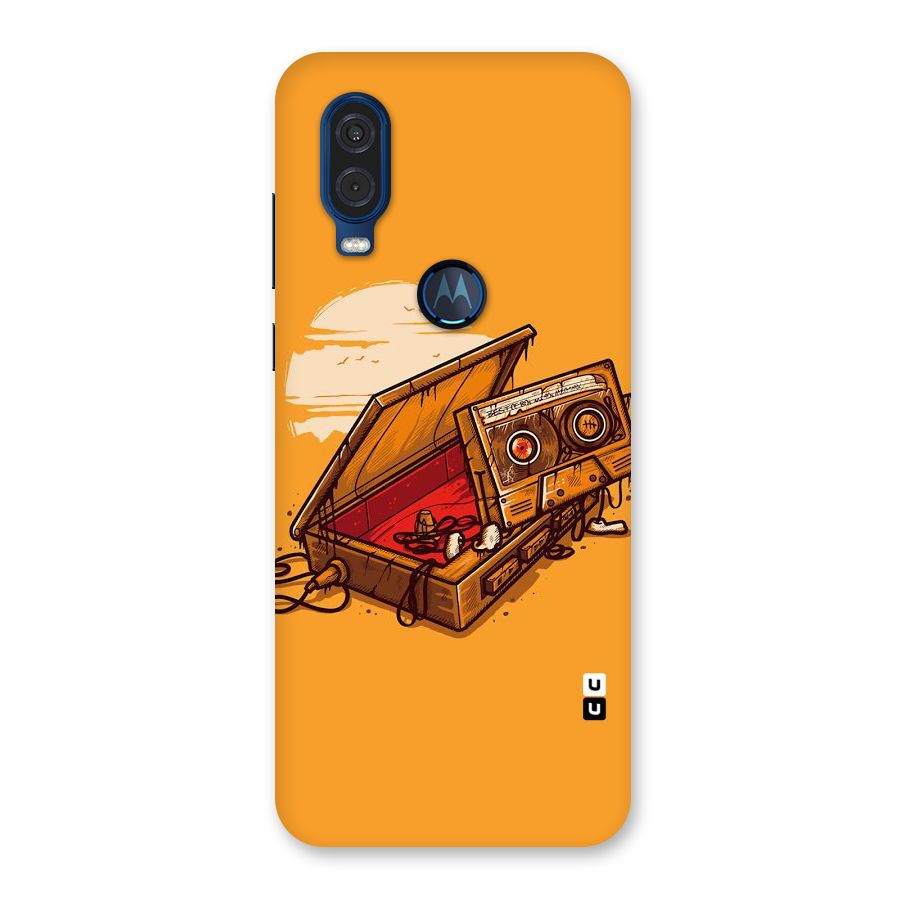 Casette Box Back Case for Motorola One Vision