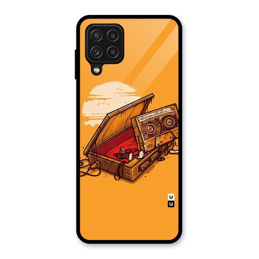 Casette Box Glass Back Case for Galaxy A22 4G