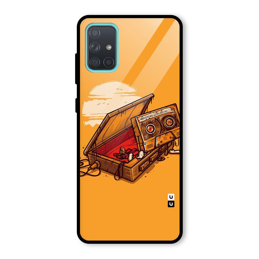 Casette Box Glass Back Case for Galaxy A71
