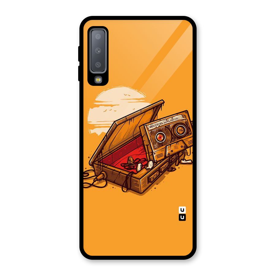 Casette Box Glass Back Case for Galaxy A7 (2018)