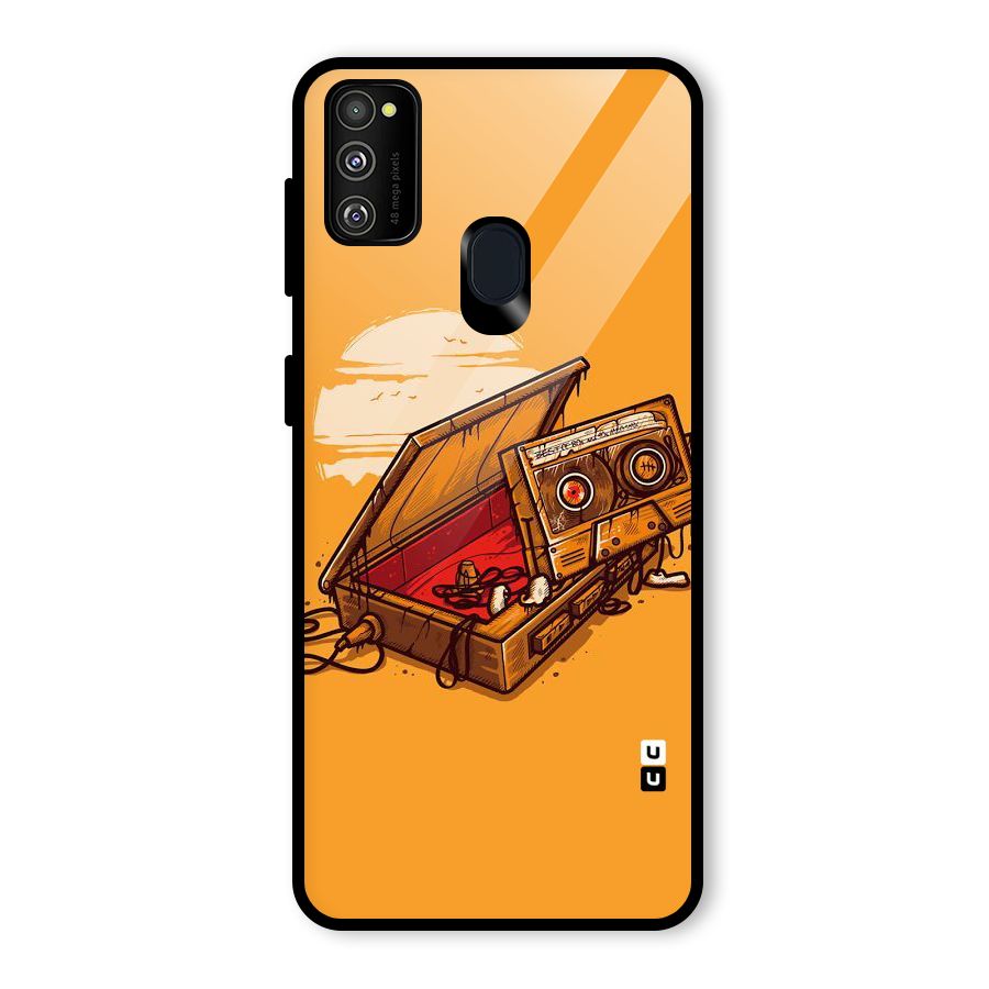 Casette Box Glass Back Case for Galaxy M30s