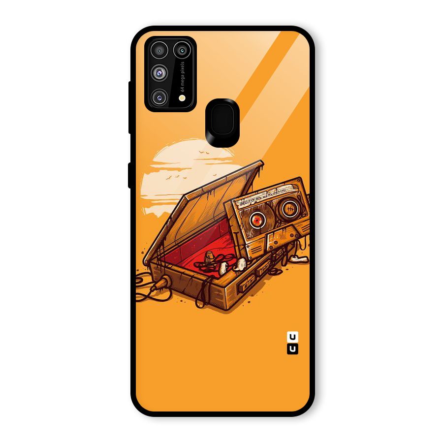 Casette Box Glass Back Case for Galaxy M31