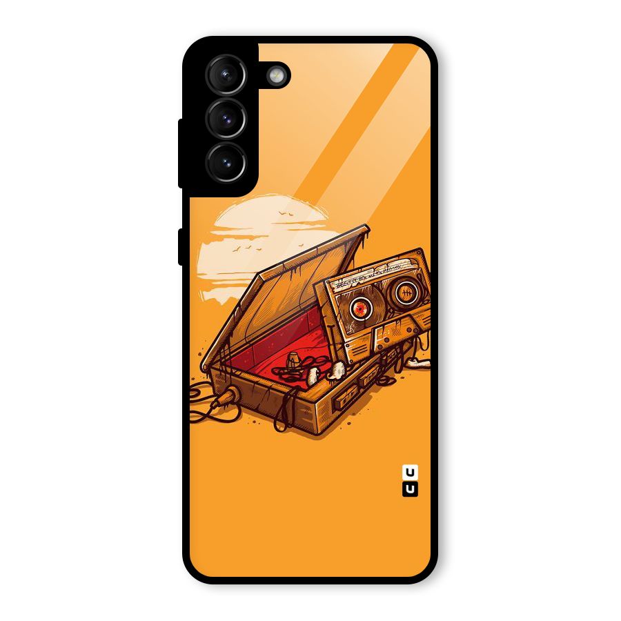 Casette Box Glass Back Case for Galaxy S21 Plus
