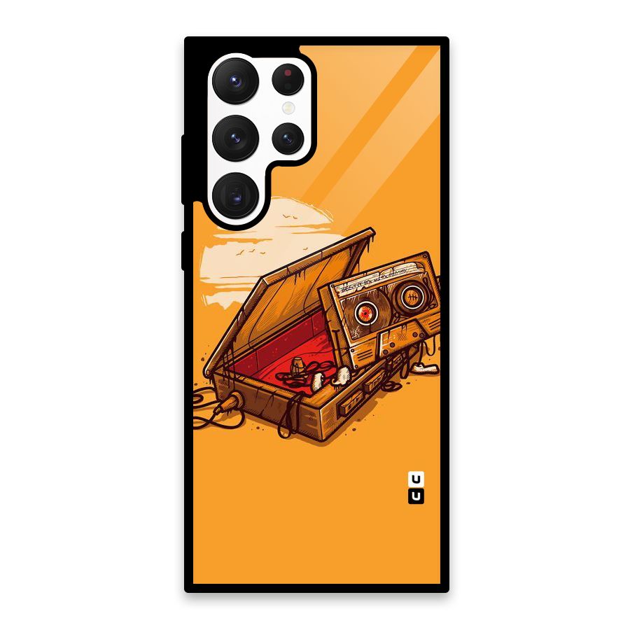Casette Box Glass Back Case for Galaxy S22 Ultra 5G