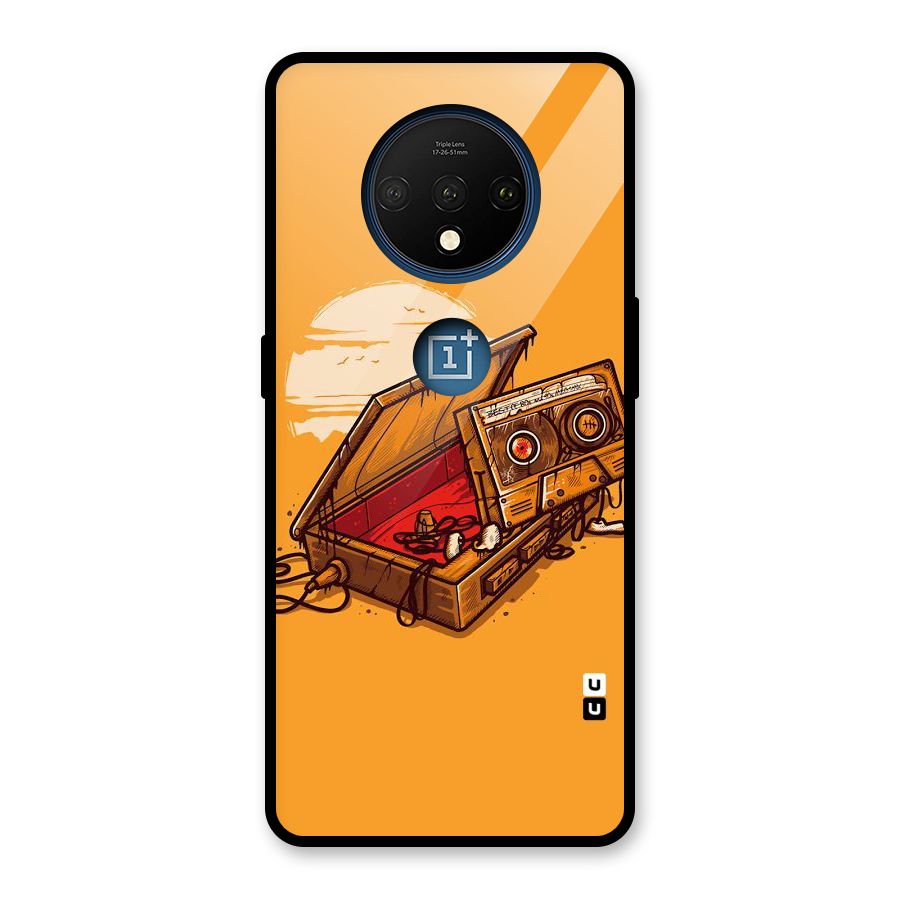 Casette Box Glass Back Case for OnePlus 7T