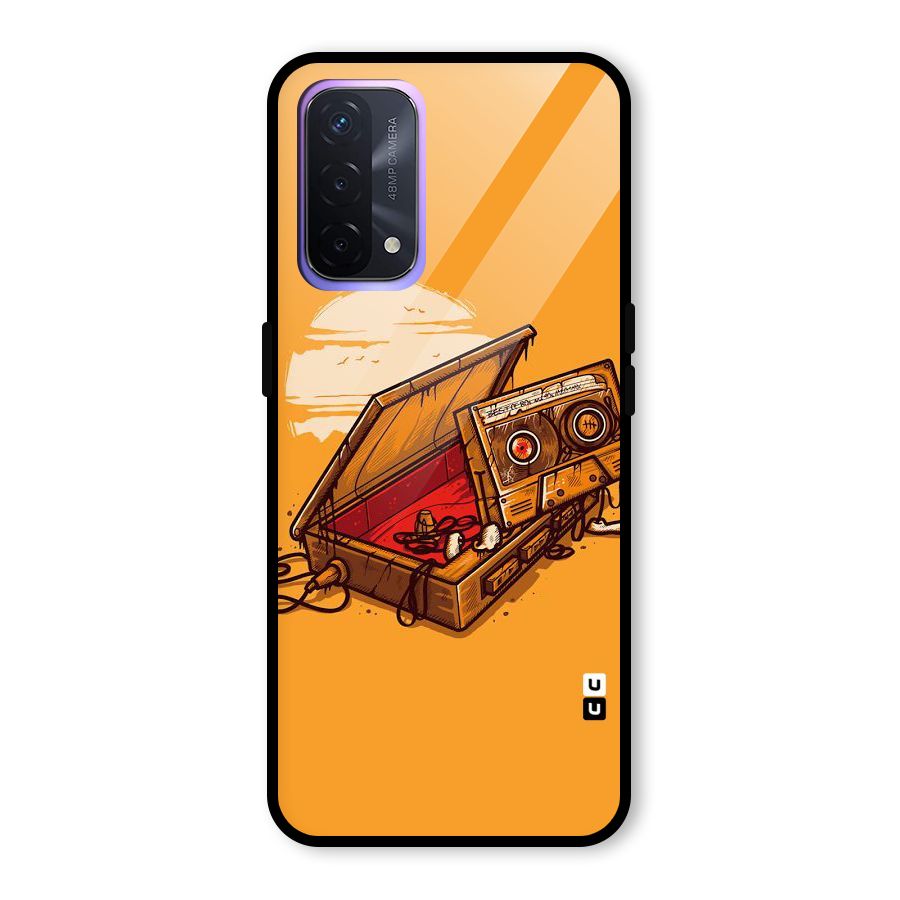 Casette Box Glass Back Case for Oppo A74 5G
